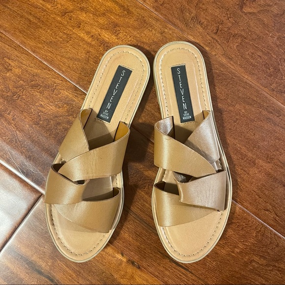 Steven by Steve Madden Leather Slides - Picture 1 of 5